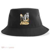 40 & Fabulous 40 Years Old 40th Birthday Diamond Crown Shoes Sustainable Bucket Hat thumb 0