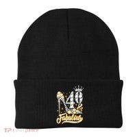 40 & Fabulous 40 Years Old 40th Birthday Diamond Crown Shoes Beanie thumb 0