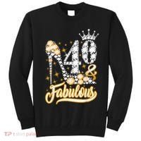 40 & Fabulous 40 Years Old 40th Birthday Diamond Crown Shoes Tall Sweatshirt thumb 0