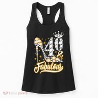 40 & Fabulous 40 Years Old 40th Birthday Diamond Crown Shoes Women's Tank Top thumb 0