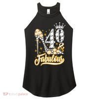 40 & Fabulous 40 Years Old 40th Birthday Diamond Crown Shoes Women's Perfect Tri Rocker Tank thumb 0