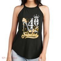 40 & Fabulous 40 Years Old 40th Birthday Diamond Crown Shoes Women's Perfect Tri Rocker Tank thumb 2