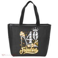 40 & Fabulous 40 Years Old 40th Birthday Diamond Crown Shoes Tote Bag thumb 0