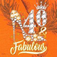 40 & Fabulous 40 Years Old 40th Birthday Diamond Crown Shoes Kati Licensed 12" Camo Cuffed Beanie thumb 2