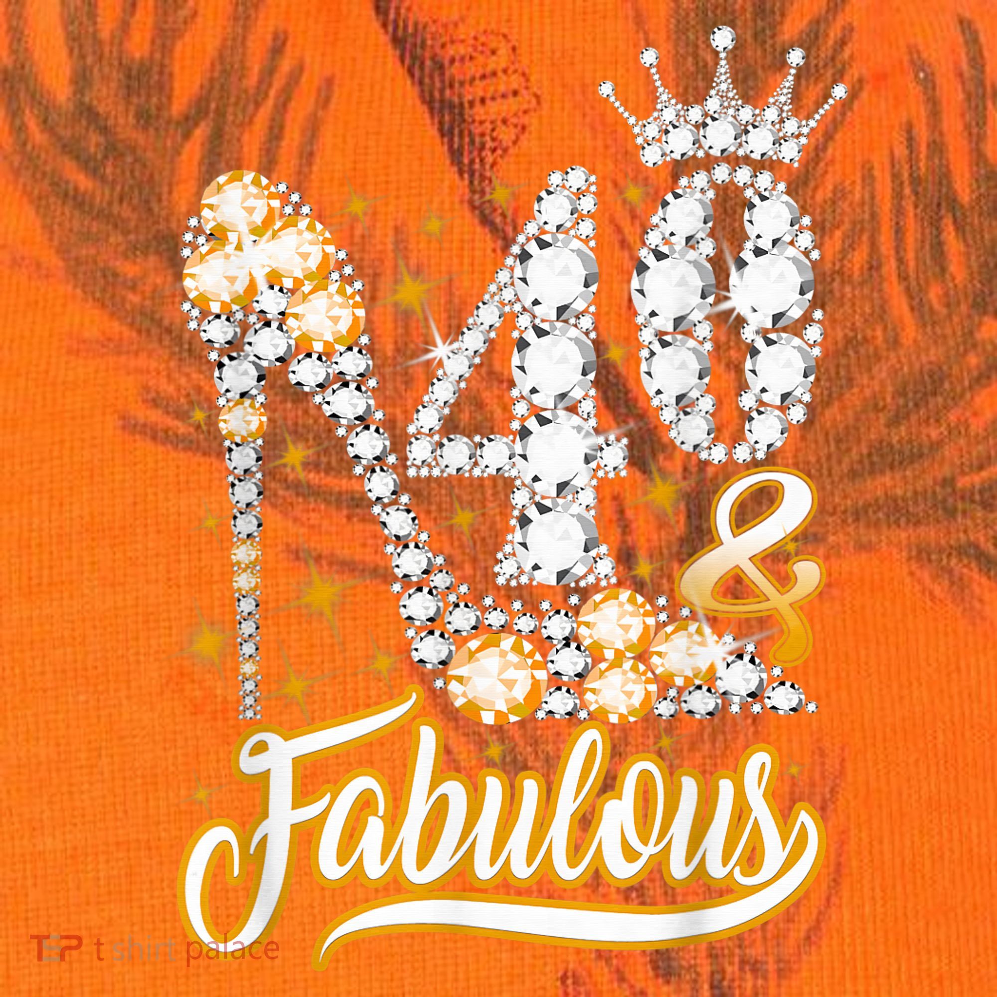 40 & Fabulous 40 Years Old 40th Birthday Diamond Crown Shoes Kati Licensed 12" Camo Cuffed Beanie