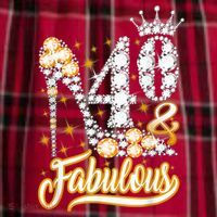 40 & Fabulous 40 Years Old 40th Birthday Diamond Crown Shoes Men's Flannel Plaid Pajama Pants thumb 2