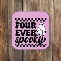 4th Fourth Birthday Four Year Old Halloween Four Ever Spooky Coaster thumb 0
