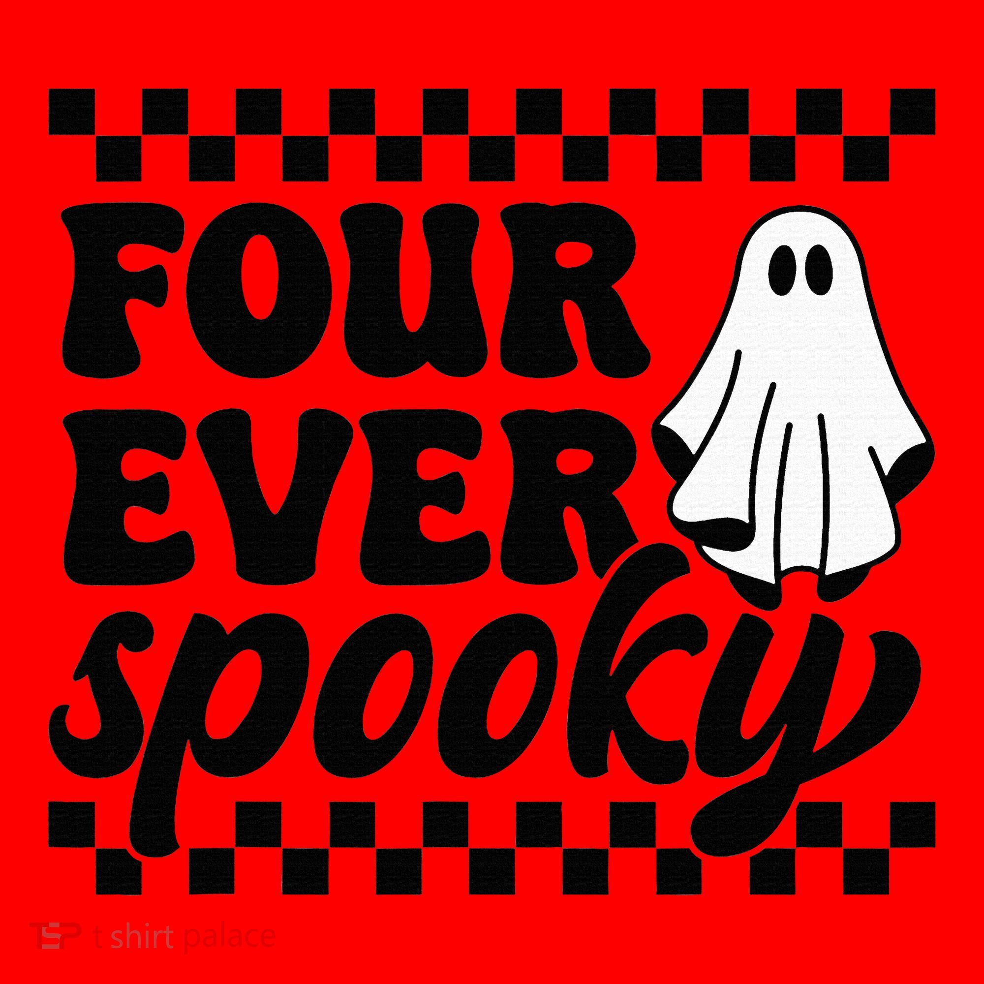 4th Fourth Birthday Four Year Old Halloween Four Ever Spooky Santa Hat
