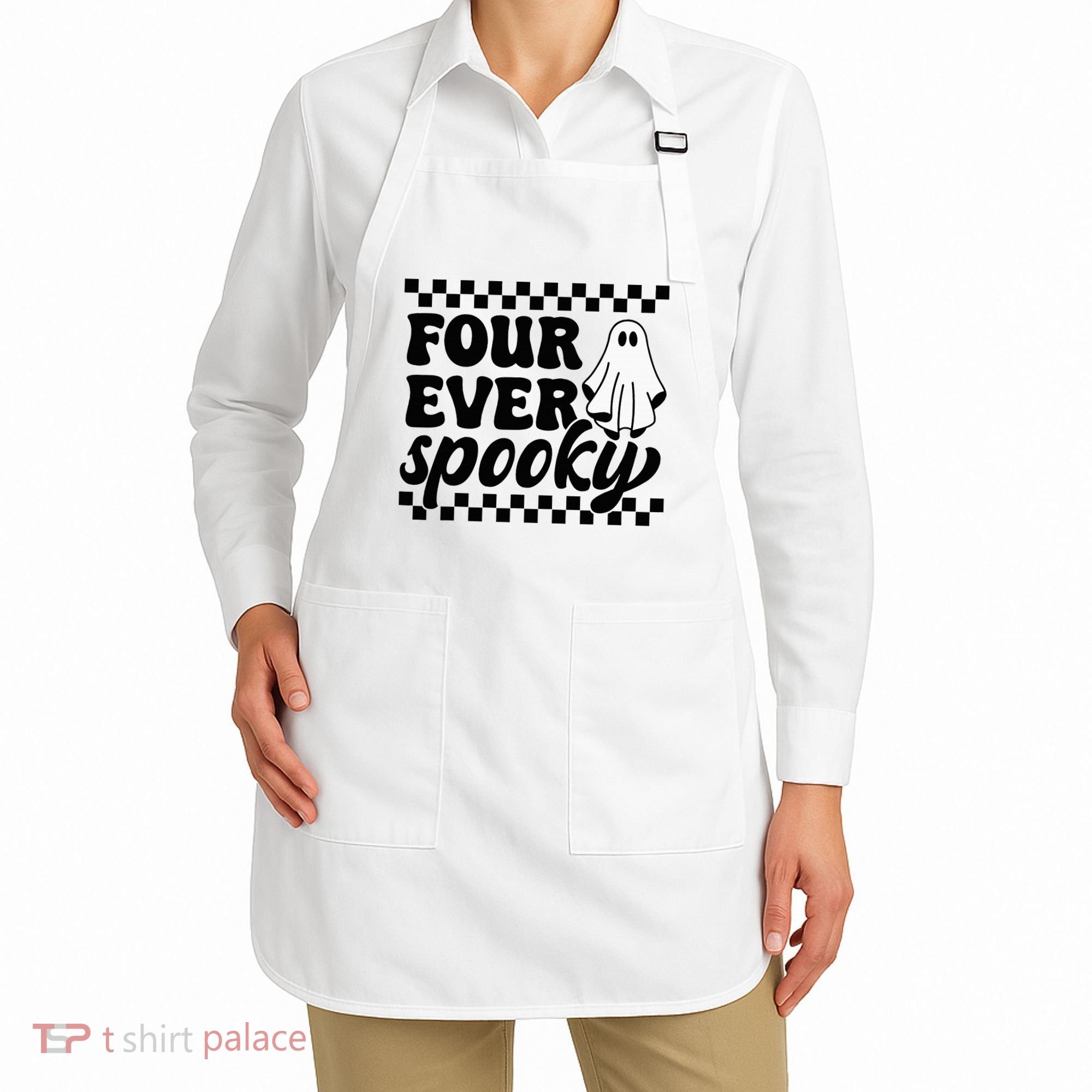 4th Fourth Birthday Four Year Old Halloween Four Ever Spooky Apron