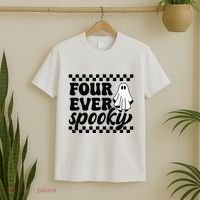 4th Fourth Birthday Four Year Old Halloween Four Ever Spooky T-Shirt thumb 2