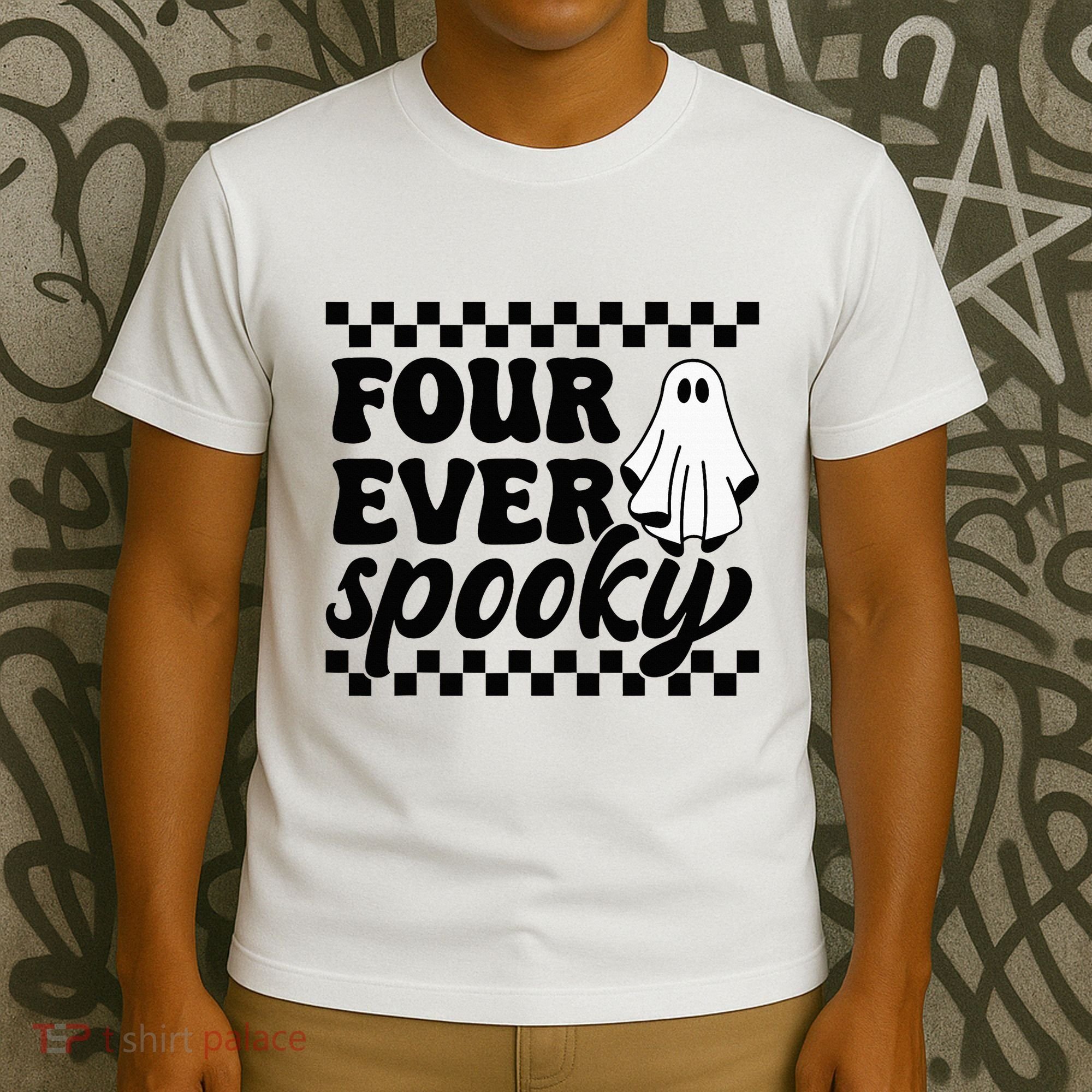 4th Fourth Birthday Four Year Old Halloween Four Ever Spooky T-Shirt