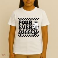 4th Fourth Birthday Four Year Old Halloween Four Ever Spooky T-Shirt thumb 4