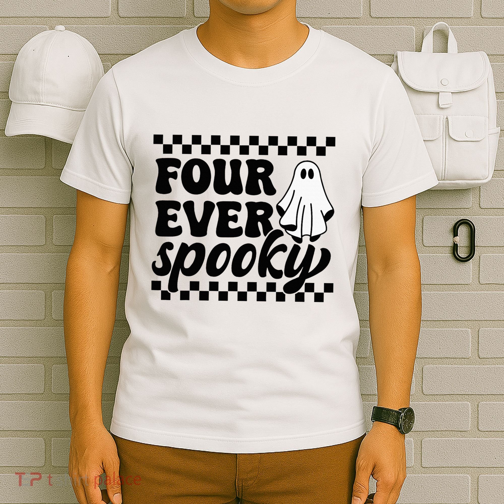 4th Fourth Birthday Four Year Old Halloween Four Ever Spooky T-Shirt