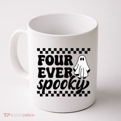 4th Fourth Birthday Four Year Old Halloween Four Ever Spooky Coffee Mug