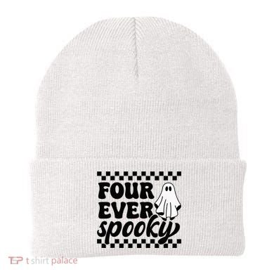 4th Fourth Birthday Four Year Old Halloween Four Ever Spooky Beanie