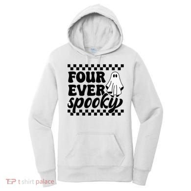 4th Fourth Birthday Four Year Old Halloween Four Ever Spooky Women's Hoodie
