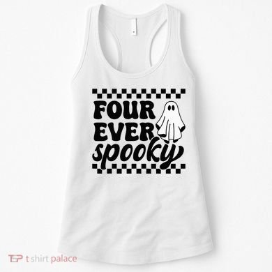 4th Fourth Birthday Four Year Old Halloween Four Ever Spooky Women's Tank Top