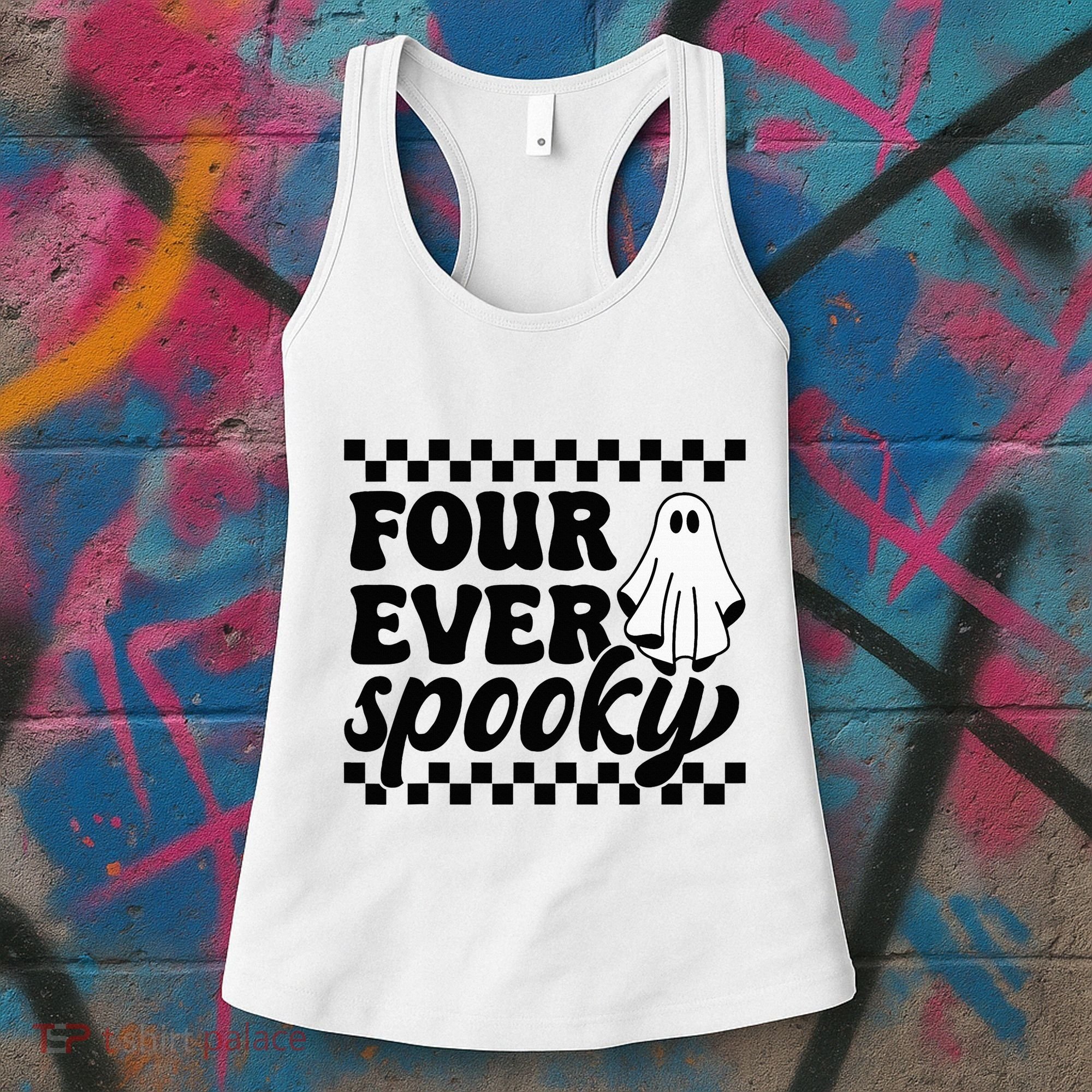 4th Fourth Birthday Four Year Old Halloween Four Ever Spooky Women's Tank Top