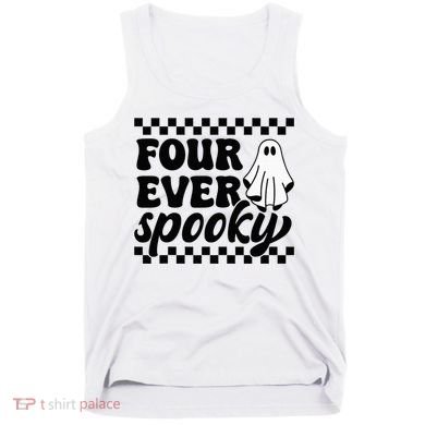 4th Fourth Birthday Four Year Old Halloween Four Ever Spooky Tank Top