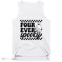 4th Fourth Birthday Four Year Old Halloween Four Ever Spooky Tank Top thumb 0