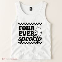 4th Fourth Birthday Four Year Old Halloween Four Ever Spooky Tank Top thumb 2
