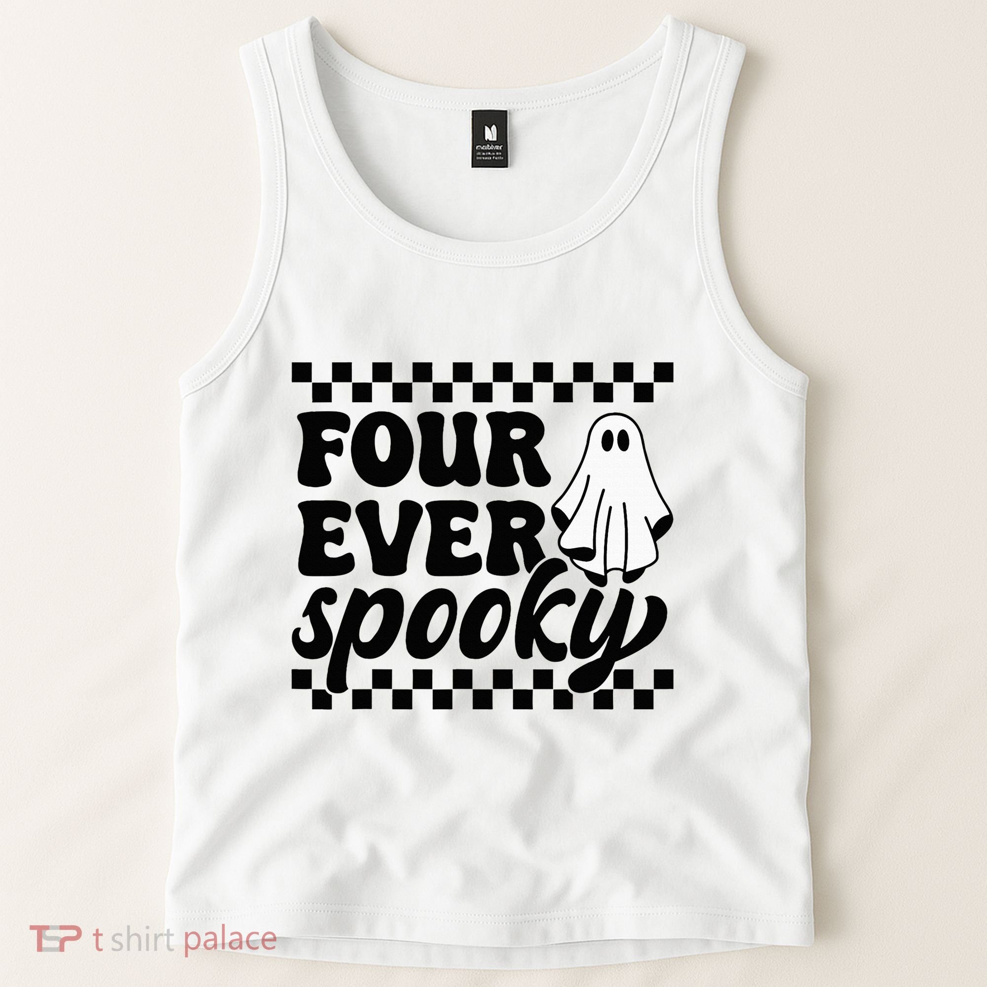 4th Fourth Birthday Four Year Old Halloween Four Ever Spooky Tank Top