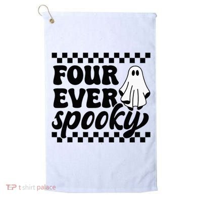 4th Fourth Birthday Four Year Old Halloween Four Ever Spooky Golf Towel