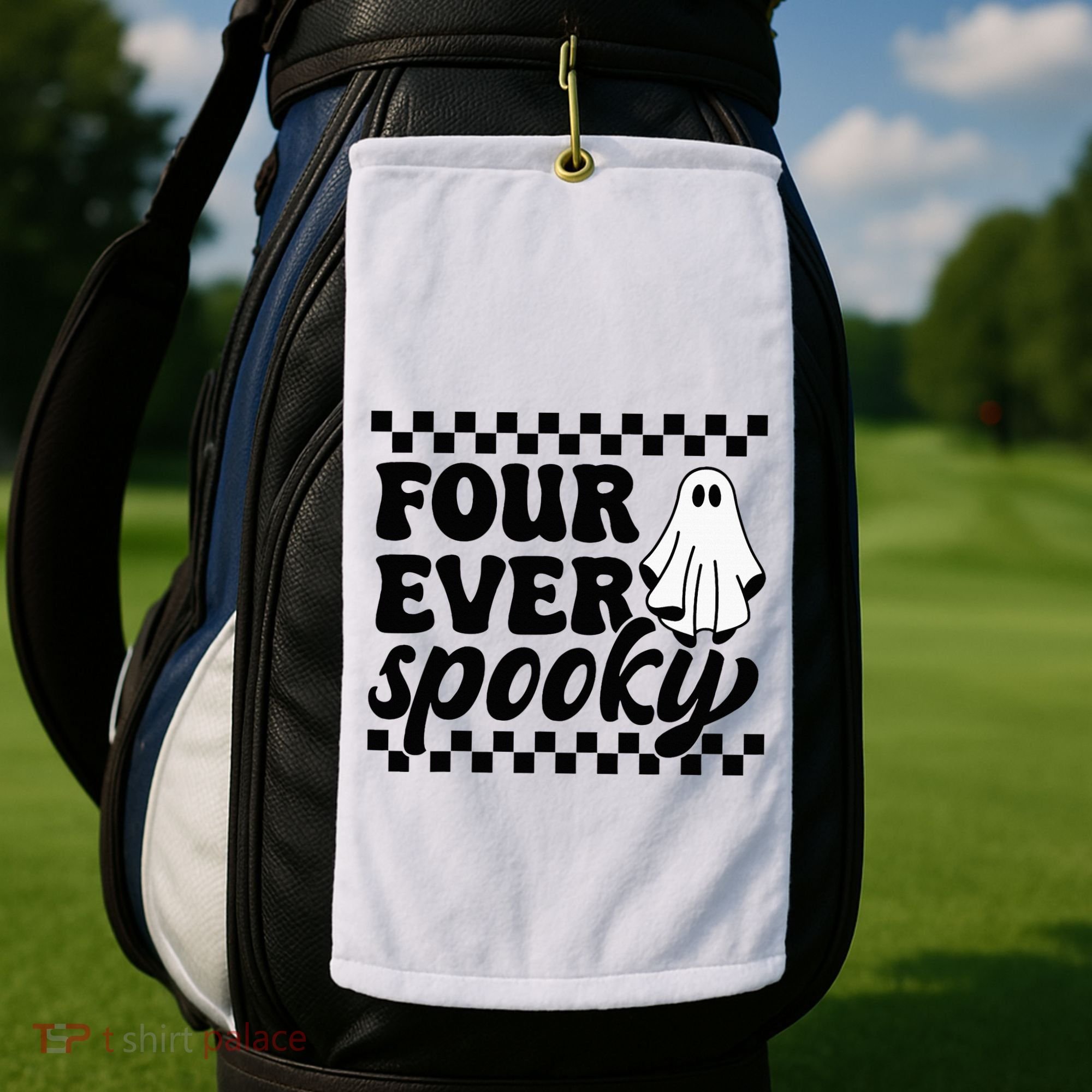 4th Fourth Birthday Four Year Old Halloween Four Ever Spooky Golf Towel