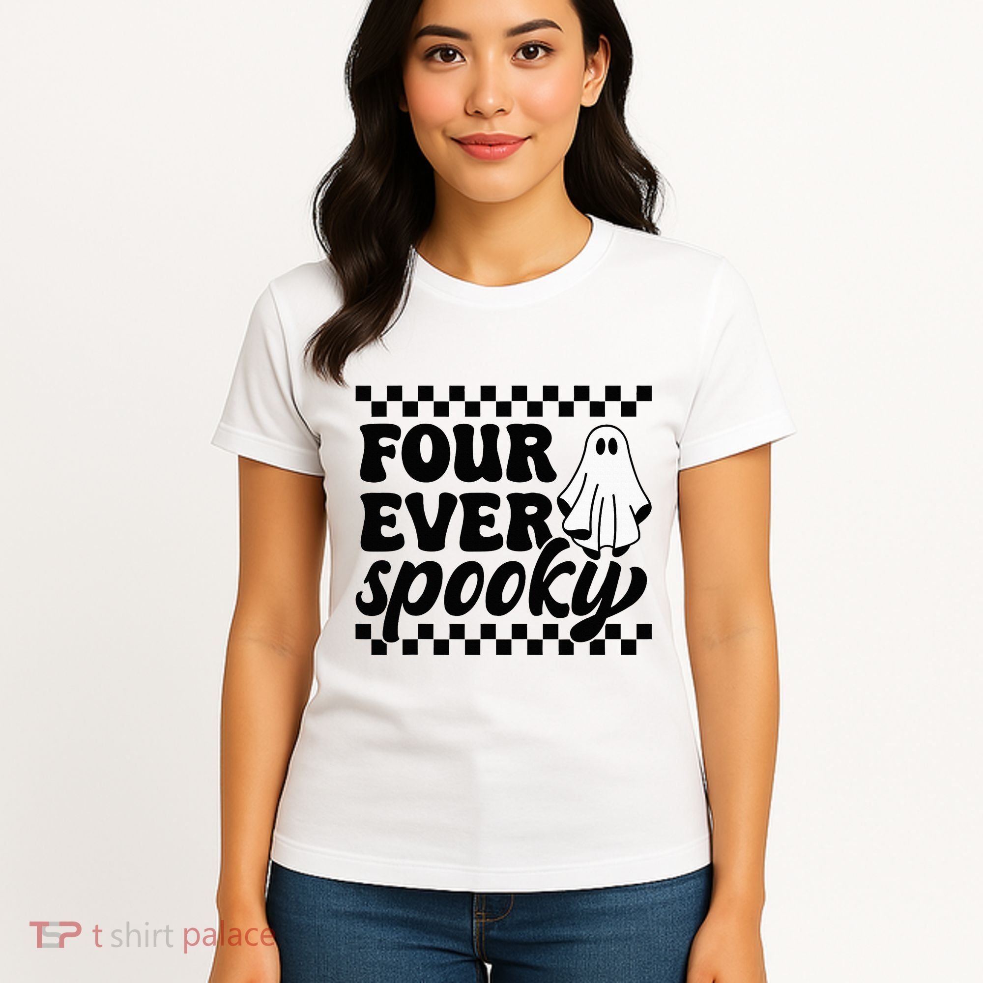 4th Fourth Birthday Four Year Old Halloween Four Ever Spooky Women's T-Shirt