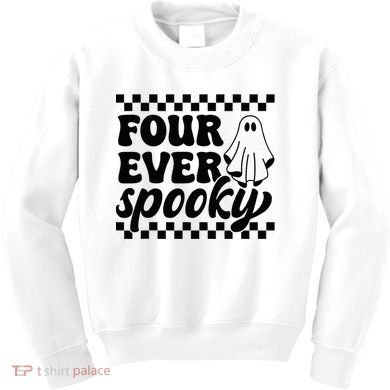 4th Fourth Birthday Four Year Old Halloween Four Ever Spooky Kids Sweatshirt