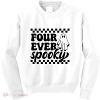 4th Fourth Birthday Four Year Old Halloween Four Ever Spooky Kids Sweatshirt thumb 0