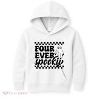 4th Fourth Birthday Four Year Old Halloween Four Ever Spooky Kids Hoodie thumb 0