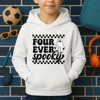 4th Fourth Birthday Four Year Old Halloween Four Ever Spooky Kids Hoodie thumb 2