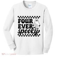 4th Fourth Birthday Four Year Old Halloween Four Ever Spooky Kids Long Sleeve Shirt thumb 0
