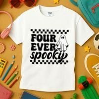 4th Fourth Birthday Four Year Old Halloween Four Ever Spooky Kids T-Shirt thumb 3
