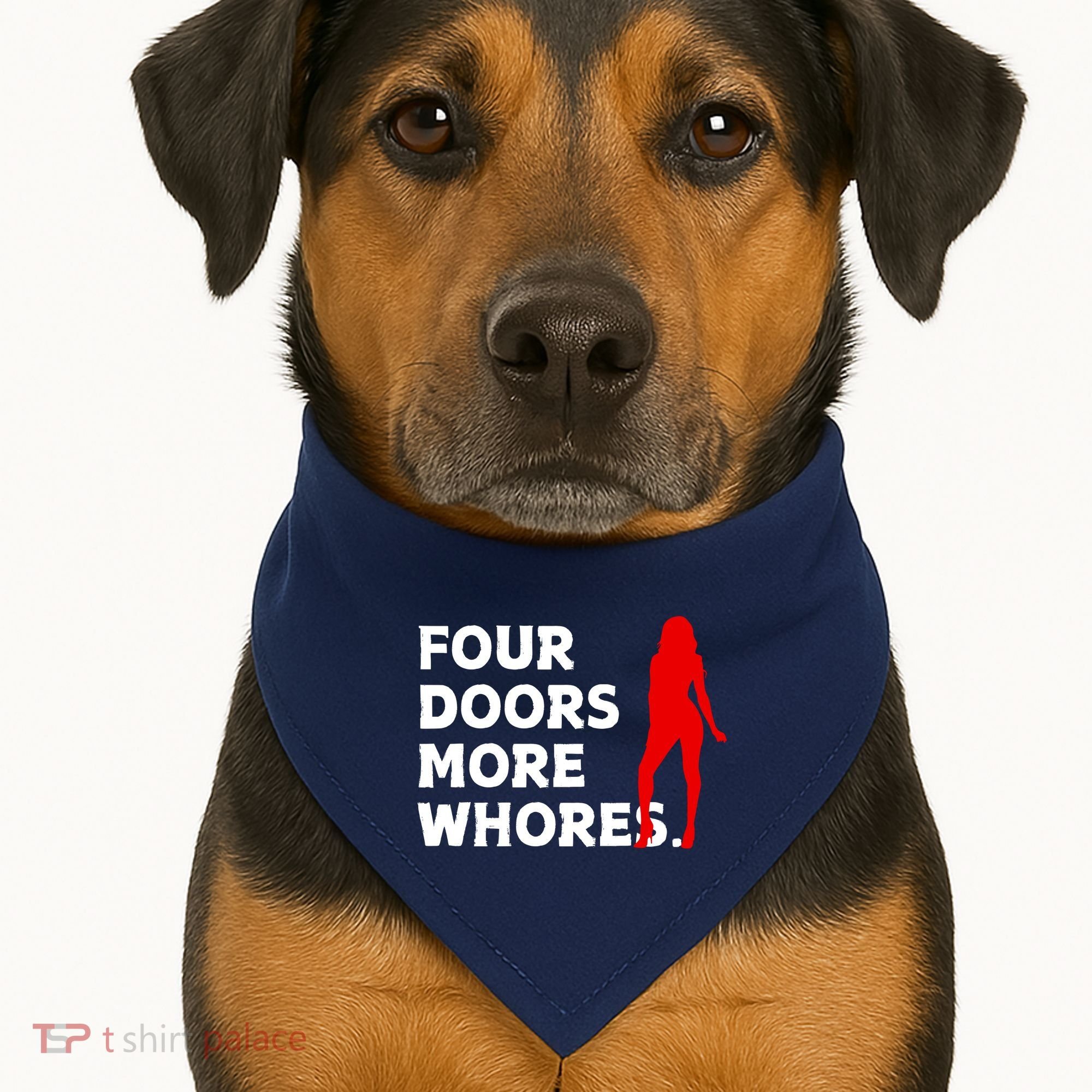 4 Four Doors More Whores Best Gift USA-Made Doggie Bandana