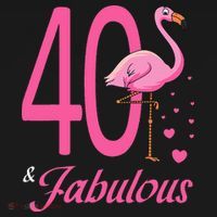 40 & Fabulous Flamingo Birthday 40th Party Celebration Ornament thumb 1