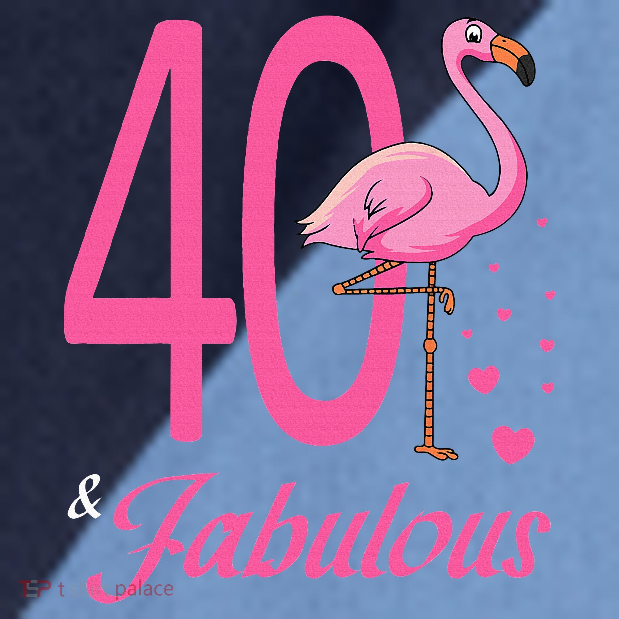 40 & Fabulous Flamingo Birthday 40th Party Celebration Raglan Baseball Sleeve Shirt
