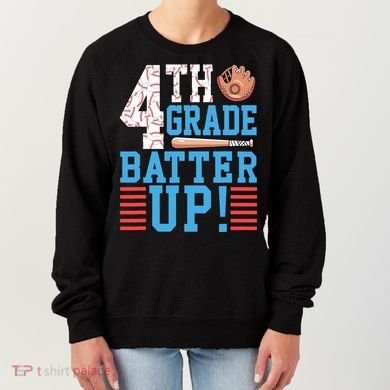 4th Grade Back To School 4th Grade Batter Up Baseball Women's Sweatshirt