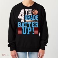 4th Grade Back To School 4th Grade Batter Up Baseball Women's Sweatshirt thumb 0