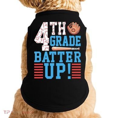 4th Grade Back To School 4th Grade Batter Up Baseball Doggie Tank