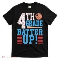 4th Grade Back To School 4th Grade Batter Up Baseball T-Shirt thumb 0