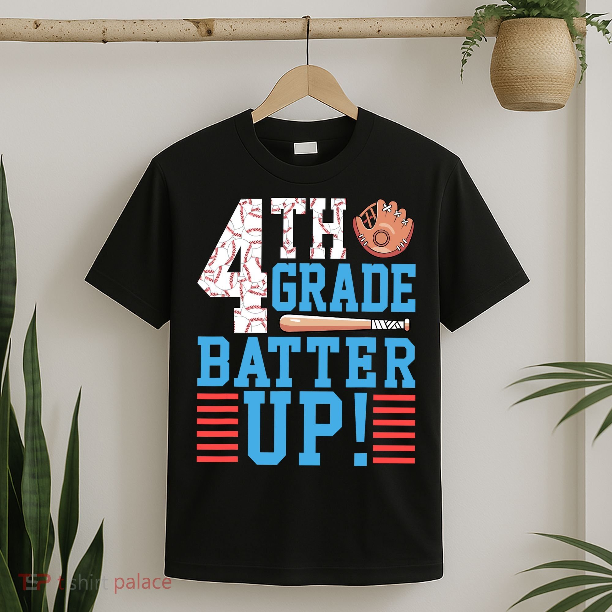 4th Grade Back To School 4th Grade Batter Up Baseball T-Shirt
