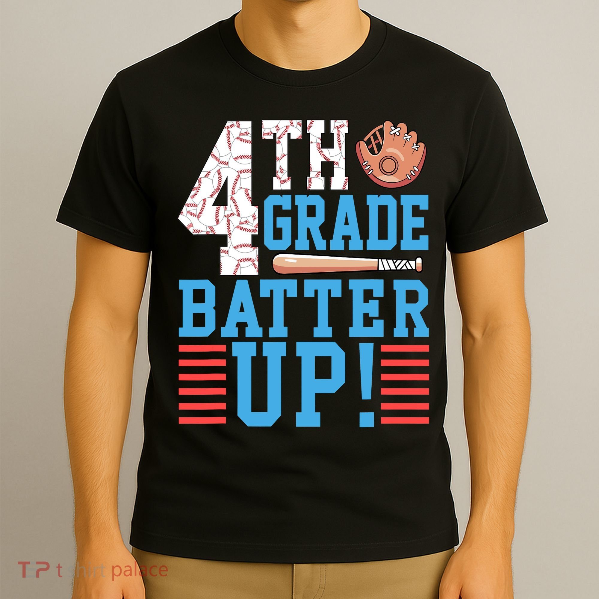 4th Grade Back To School 4th Grade Batter Up Baseball T-Shirt
