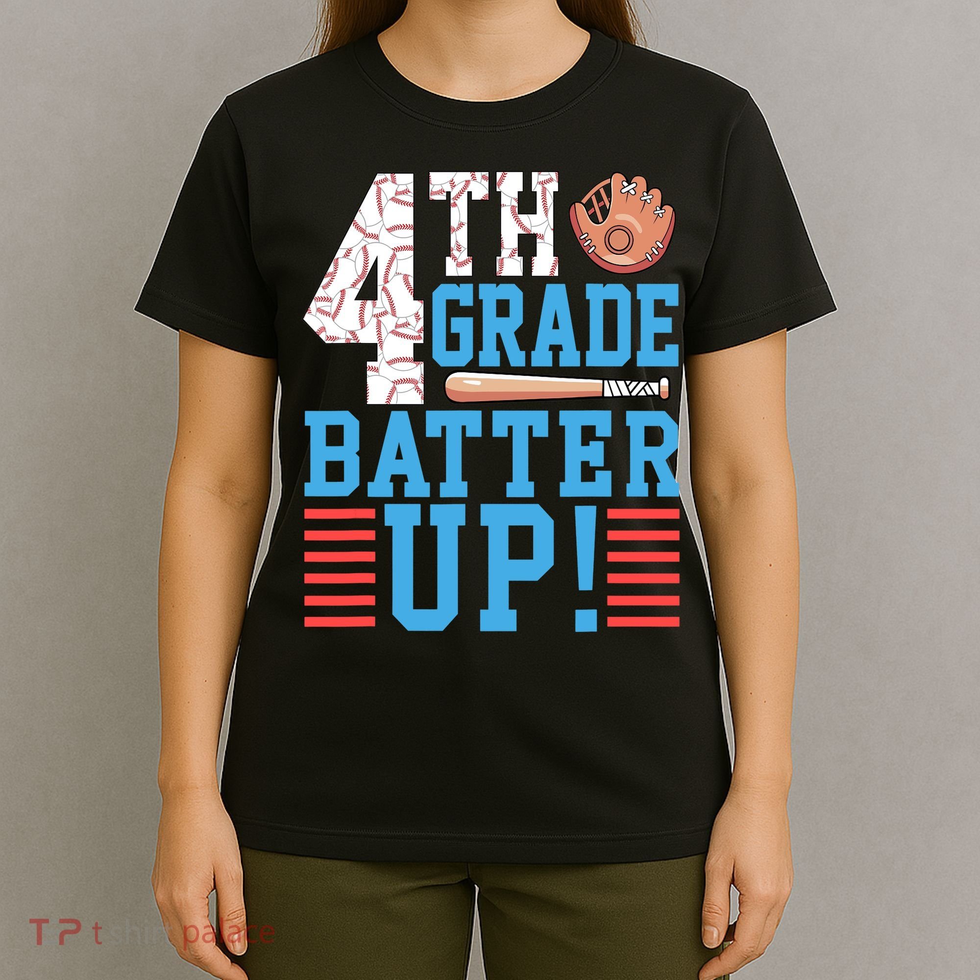 4th Grade Back To School 4th Grade Batter Up Baseball T-Shirt