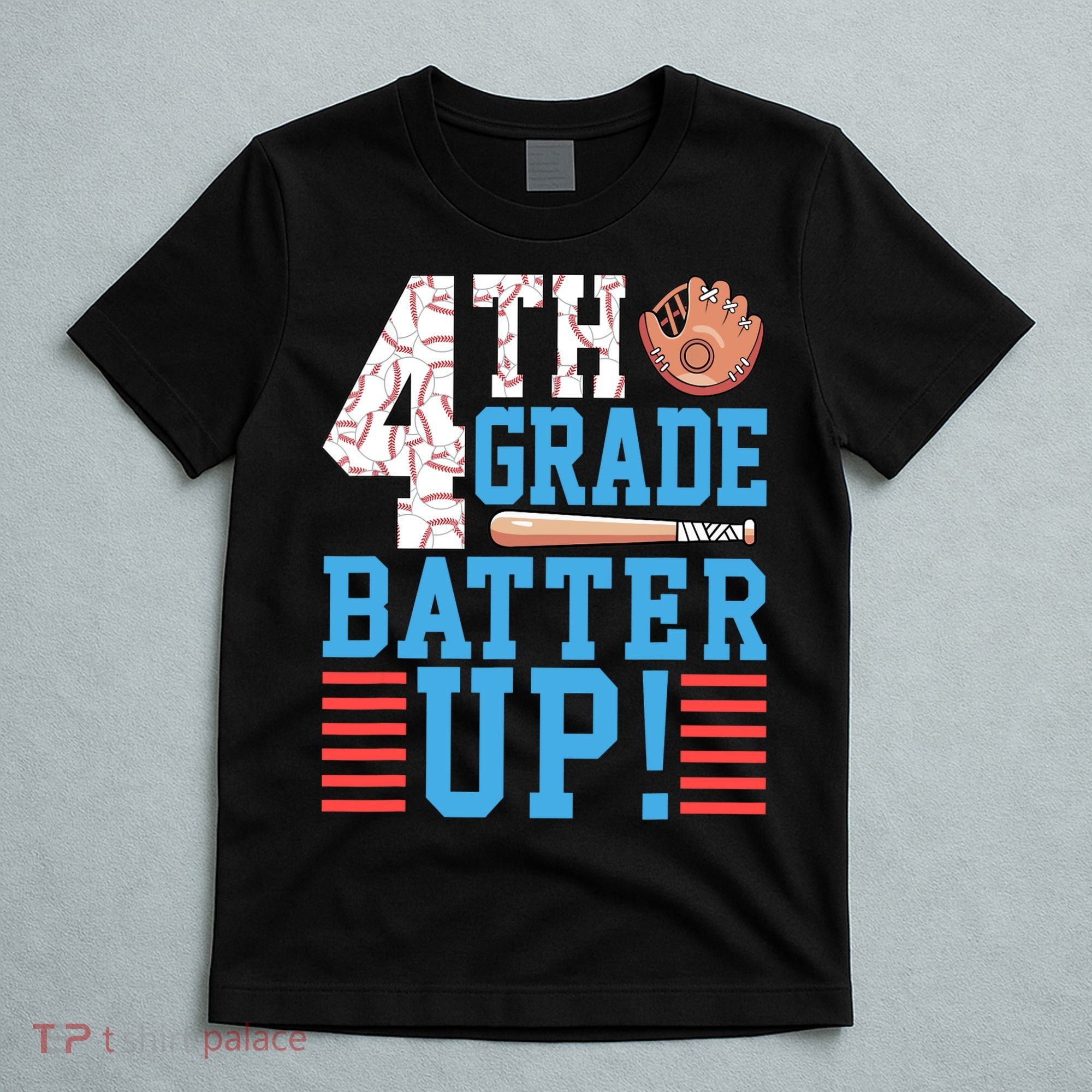 4th Grade Back To School 4th Grade Batter Up Baseball T-Shirt