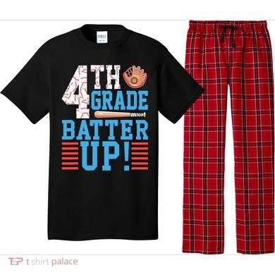 4th Grade Back To School 4th Grade Batter Up Baseball Pajama Set