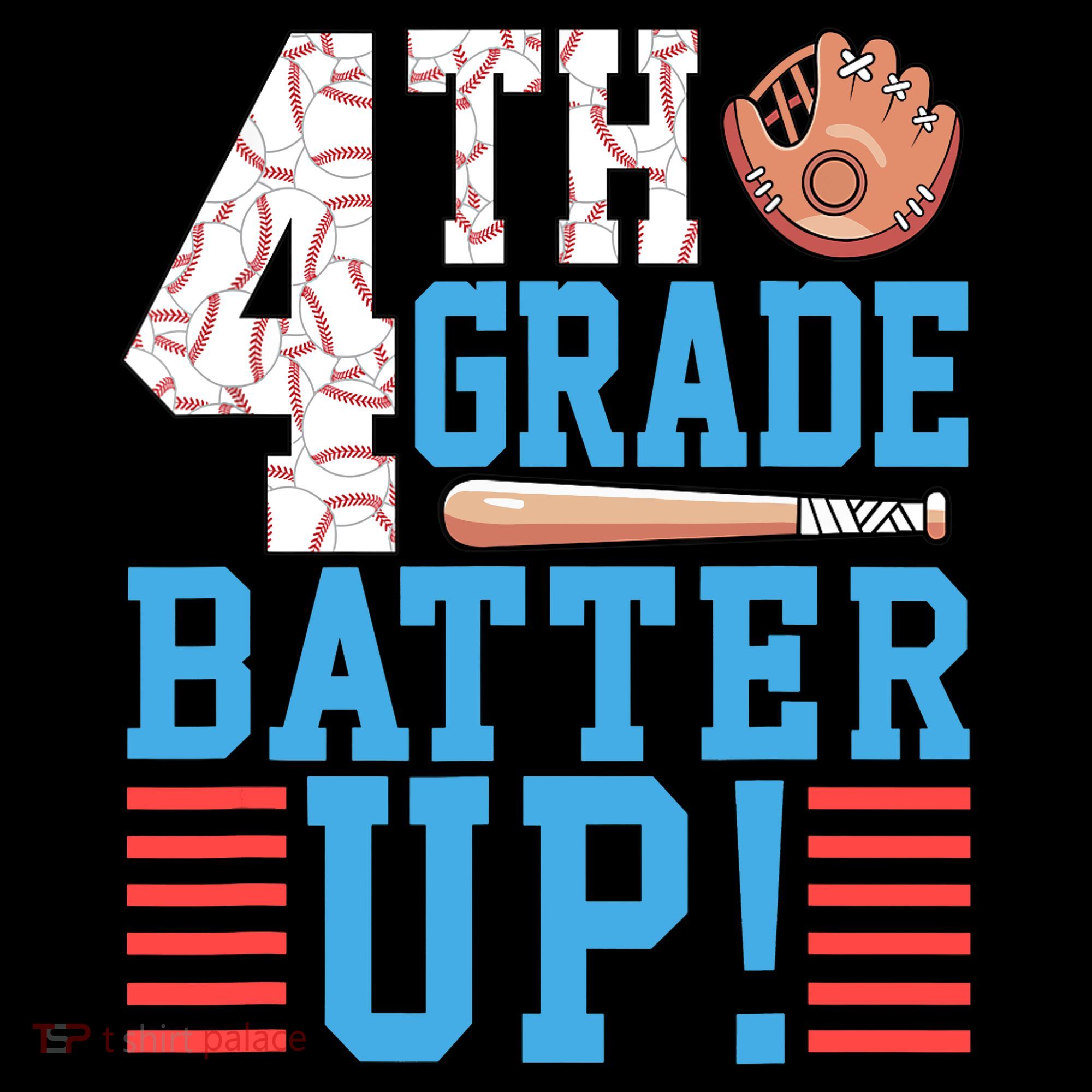 4th Grade Back To School 4th Grade Batter Up Baseball Women's Hoodie