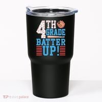 4th Grade Back To School 4th Grade Batter Up Baseball Tumbler thumb 0
