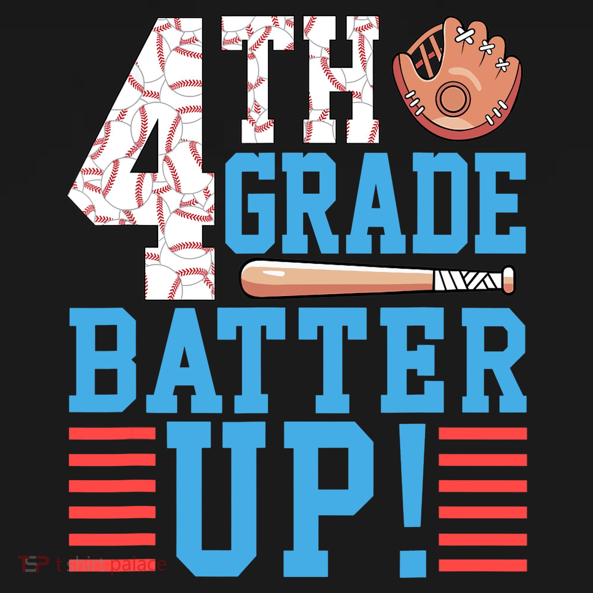 4th Grade Back To School 4th Grade Batter Up Baseball Mousepad